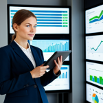 A professional female smart building engineer in a modest business suit and professional dress, standing confidently in a modern, high-tech control room of a sustainable office building. She is holding a tablet displaying complex building management system data, with large monitors behind her showing real-time energy analytics and environmental controls. The environment is sleek, clean, and filled with natural light, showcasing advanced green technology and innovation.
    safe for work, appropriate content, fully clothed, professional, perfect anatomy, correct proportions, natural pose, well-formed hands, proper finger count, natural body proportions, high-quality, ultra-detailed, professional photography.