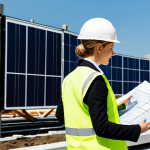 **

"A professional female architect, fully clothed in appropriate business attire, reviewing blueprints on a construction site featuring a building with solar panels and a green roof in Sochi, Russia.  Modern architectural design, bright sunny day, construction workers visible in the background wearing safety gear. Safe for work, appropriate content, professional, perfect anatomy, natural proportions, high quality, fully clothed."

**