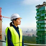 Home 9 친환경건설기사의 주요 업무 - **Prompt 1: A Visionary Eco-Engineer Overseeing a Green Skyscraper Project**
"A visionary female...